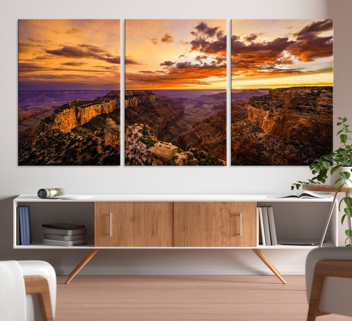 Amazing Grand Canyon View Print on Original Canvas Giclee Extra Large Wall Art