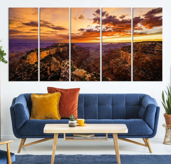 Amazing Grand Canyon View Print on Original Canvas Giclee Extra Large Wall Art