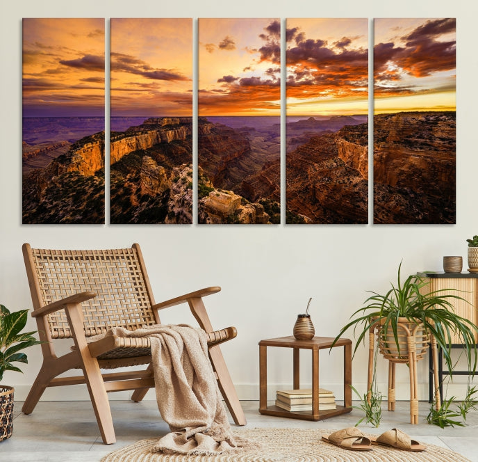 Amazing Grand Canyon View Print on Original Canvas Giclee Extra Large Wall Art