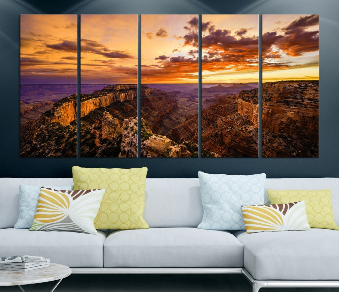 Amazing Grand Canyon View Print on Original Canvas Giclee Extra Large Wall Art