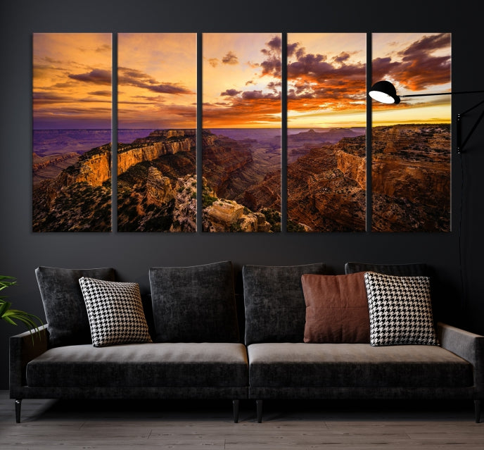 Amazing Grand Canyon View Print on Original Canvas Giclee Extra Large Wall Art