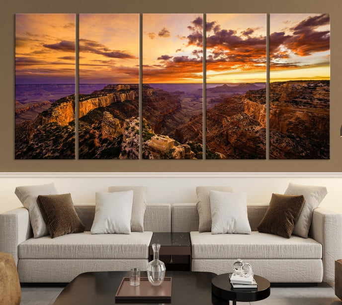 Amazing Grand Canyon View Print on Original Canvas Giclee Extra Large Wall Art