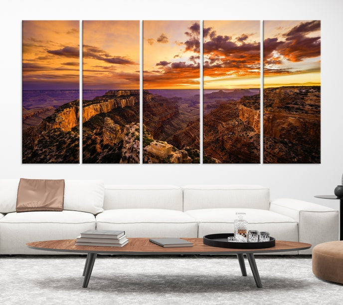 Amazing Grand Canyon View Print on Original Canvas Giclee Extra Large Wall Art