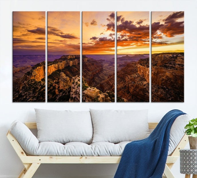 Amazing Grand Canyon View Print on Original Canvas Giclee Extra Large Wall Art