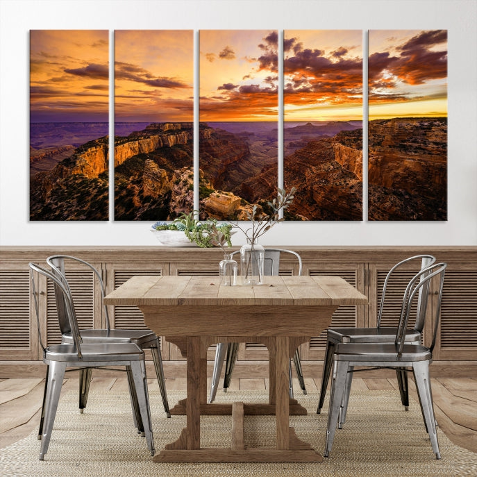 Amazing Grand Canyon View Print on Original Canvas Giclee Extra Large Wall Art