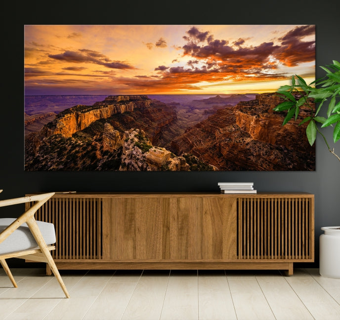 Amazing Grand Canyon View Print on Original Canvas Giclee Extra Large Wall Art