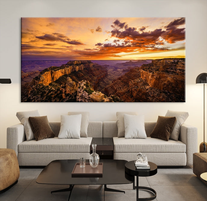 Amazing Grand Canyon View Print on Original Canvas Giclee Extra Large Wall Art