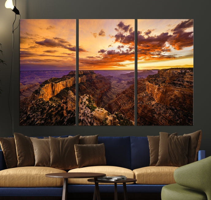 Amazing Grand Canyon View Print on Original Canvas Giclee Extra Large Wall Art