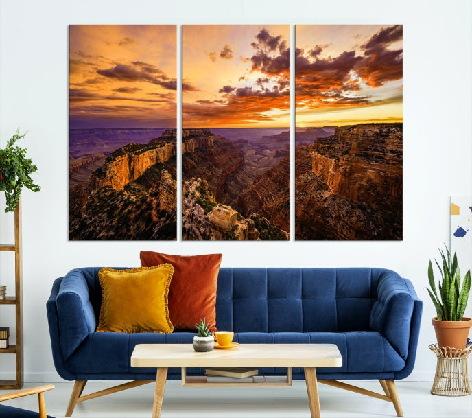 Amazing Grand Canyon View Print on Original Canvas Giclee Extra Large Wall Art