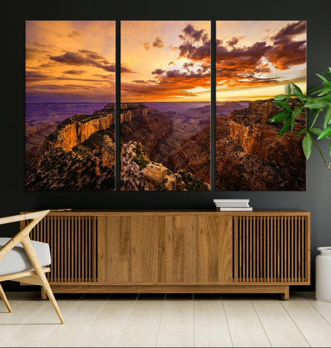 Amazing Grand Canyon View Print on Original Canvas Giclee Extra Large Wall Art