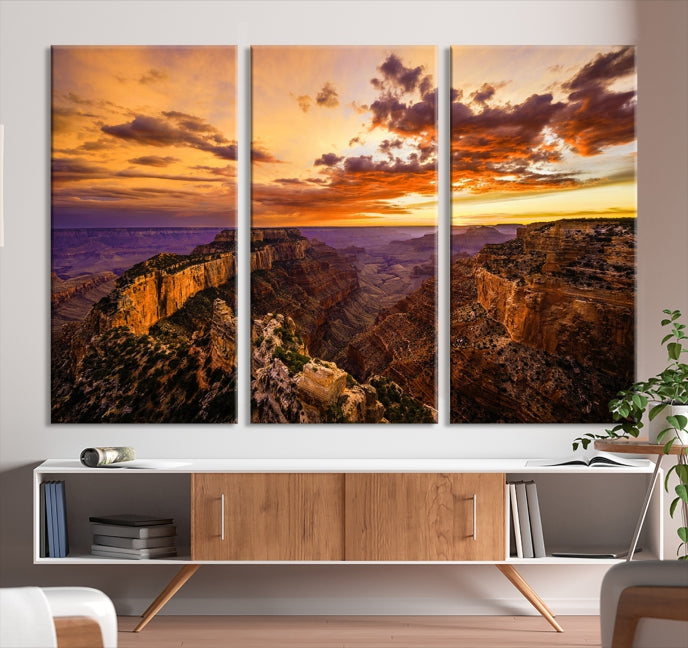 Amazing Grand Canyon View Print on Original Canvas Giclee Extra Large Wall Art