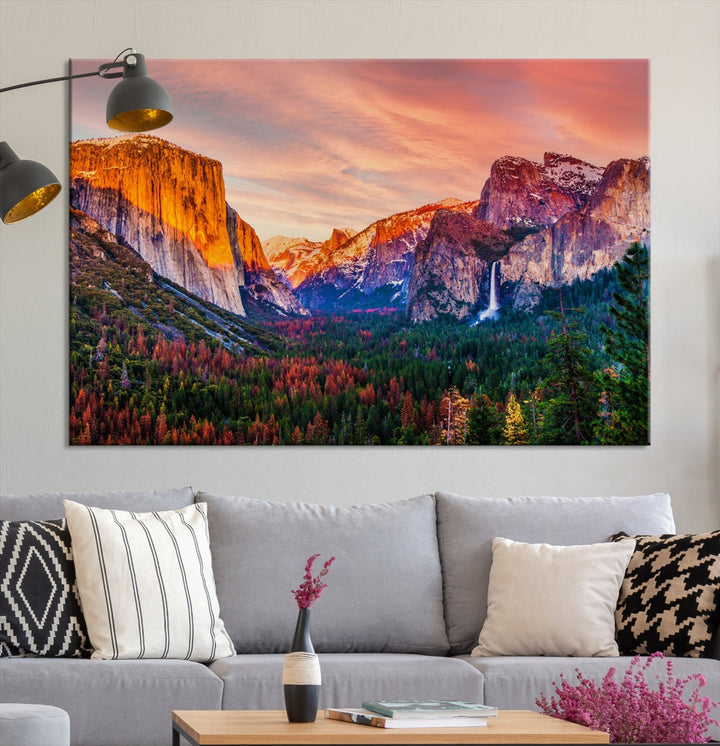 Amazing Yosemite National Park Landscape Canvas Wall Art Print Nature Artwork