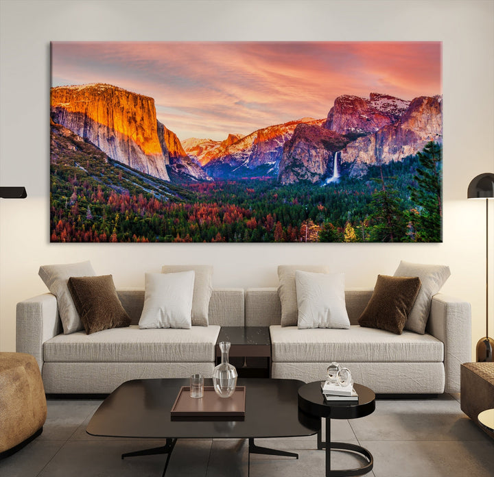 Amazing Yosemite National Park Landscape Canvas Wall Art Print Nature Artwork