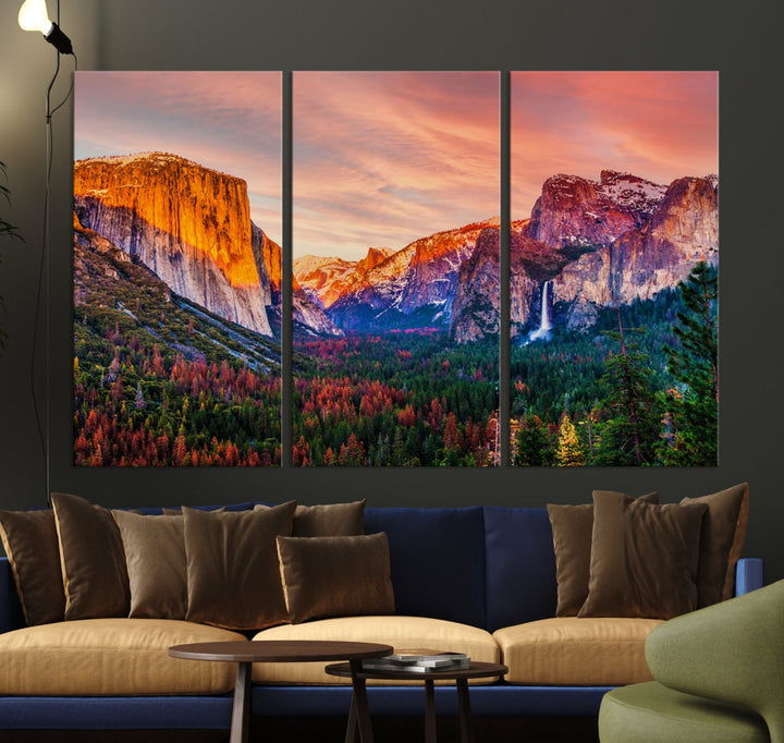 Amazing Yosemite National Park Landscape Canvas Wall Art Print Nature Artwork