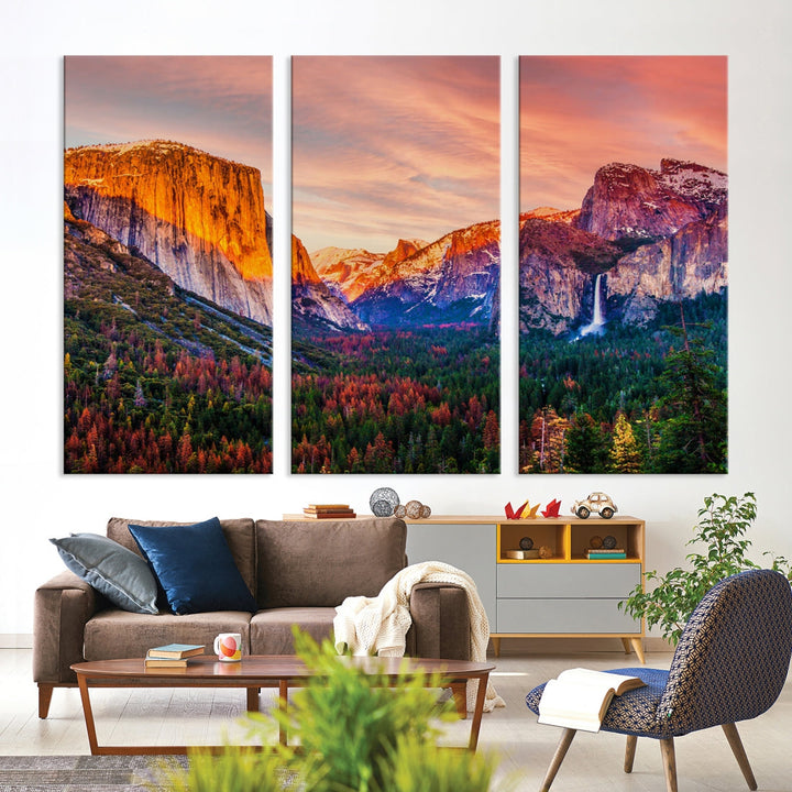 Amazing Yosemite National Park Landscape Canvas Wall Art Print Nature Artwork