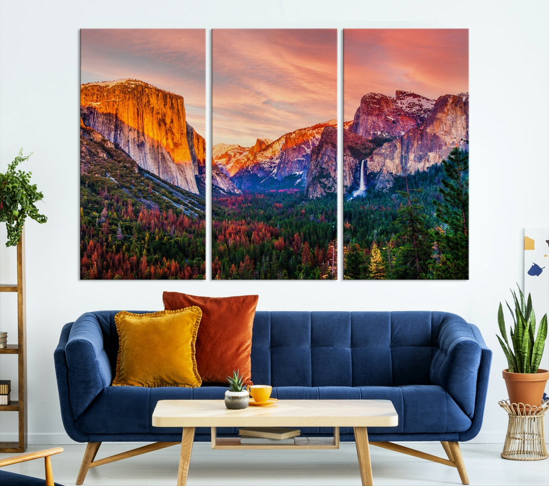 Amazing Yosemite National Park Landscape Canvas Wall Art Print Nature Artwork