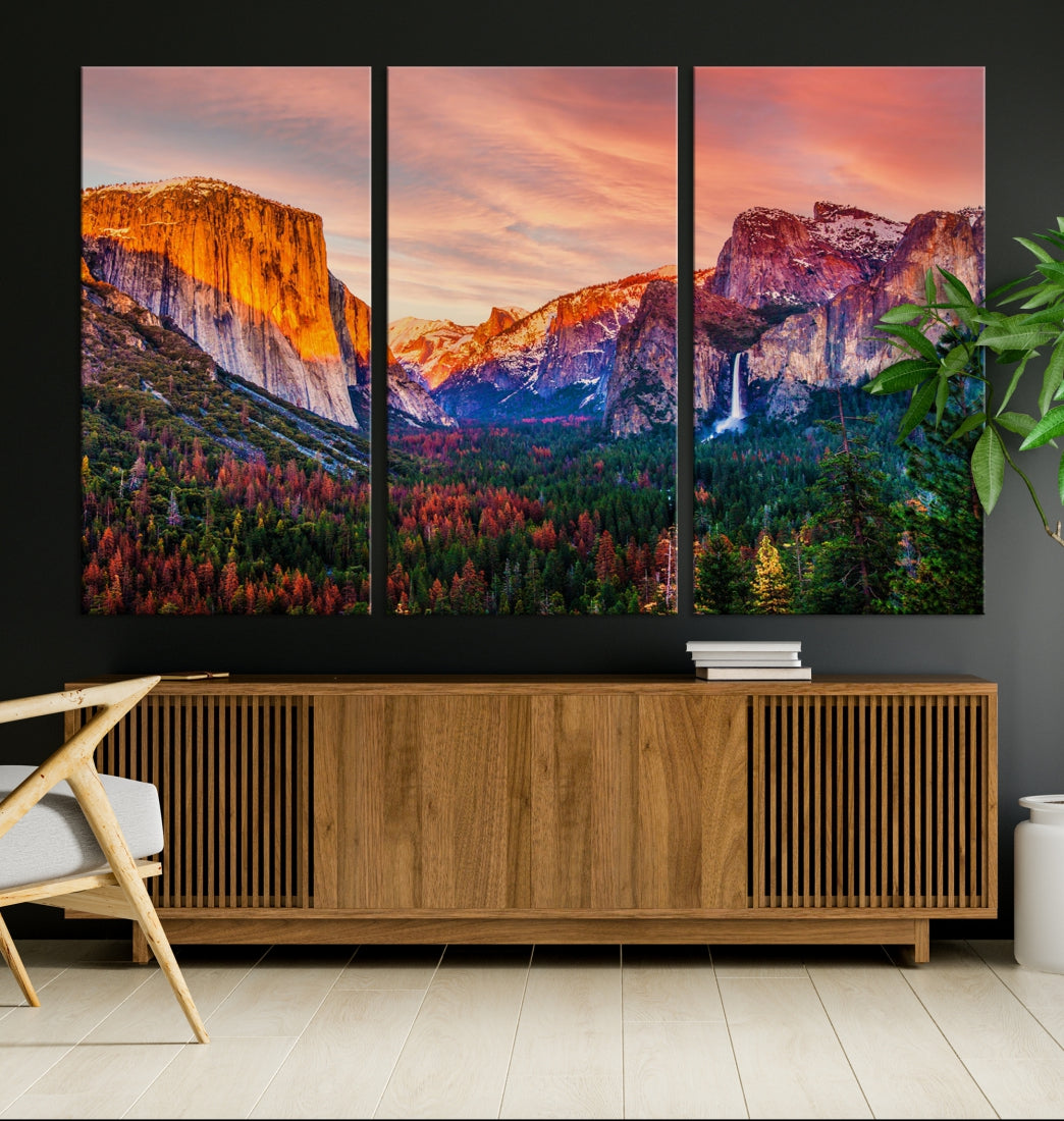 Amazing Yosemite National Park Landscape Canvas Wall Art Print Nature Artwork