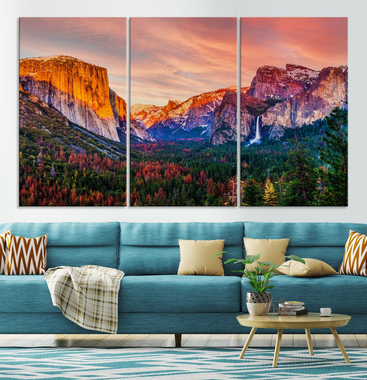 Amazing Yosemite National Park Landscape Canvas Wall Art Print Nature Artwork