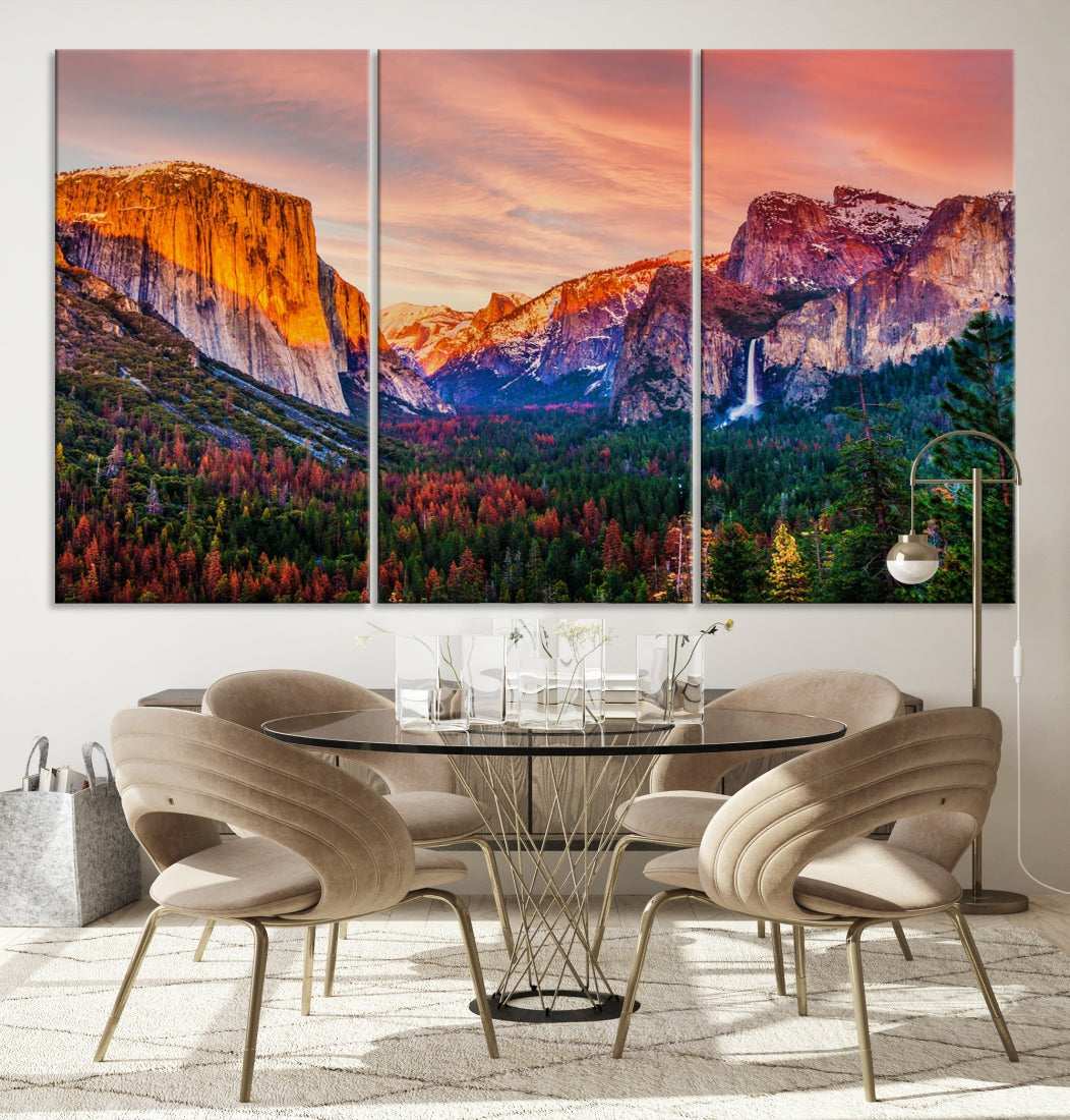 Amazing Yosemite National Park Landscape Canvas Wall Art Print Nature Artwork