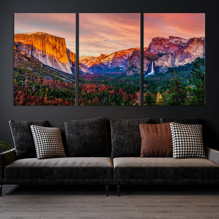 Amazing Yosemite National Park Landscape Canvas Wall Art Print Nature Artwork