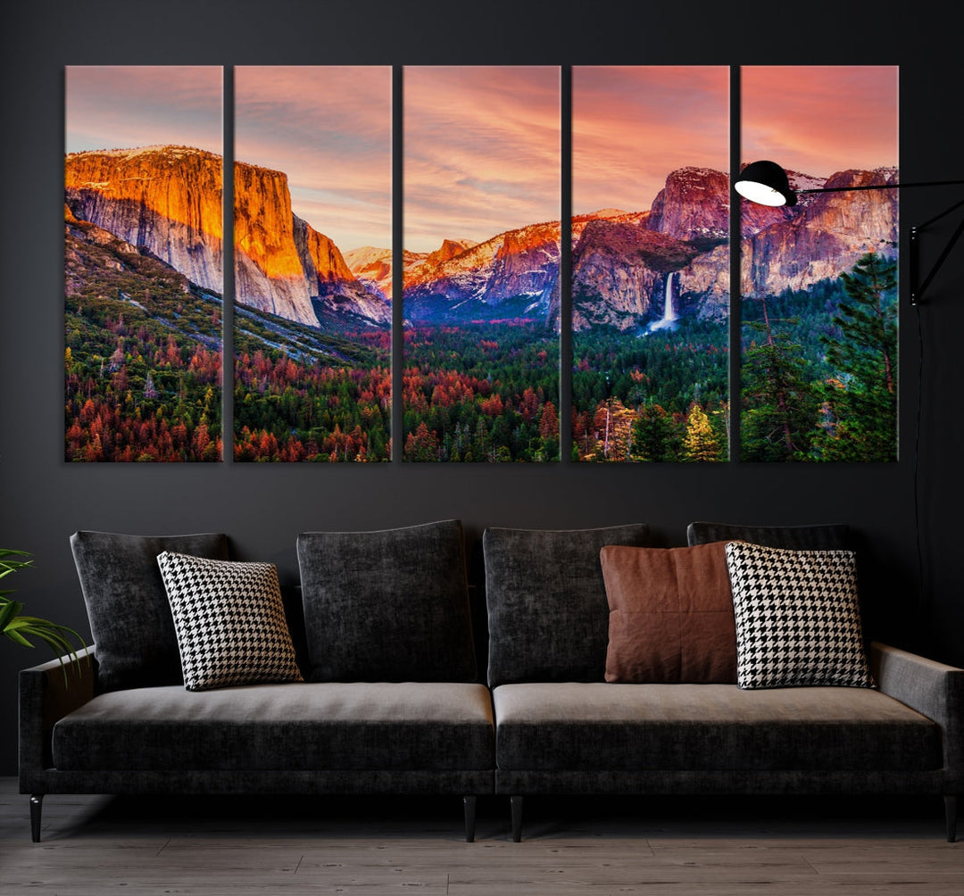 Amazing Yosemite National Park Landscape Canvas Wall Art Print Nature Artwork