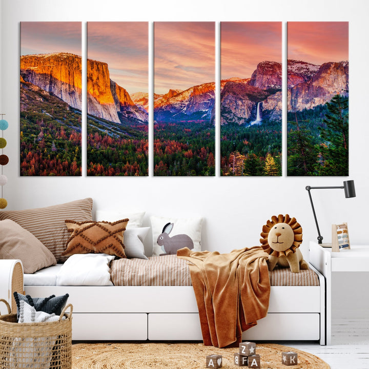 Amazing Yosemite National Park Landscape Canvas Wall Art Print Nature Artwork