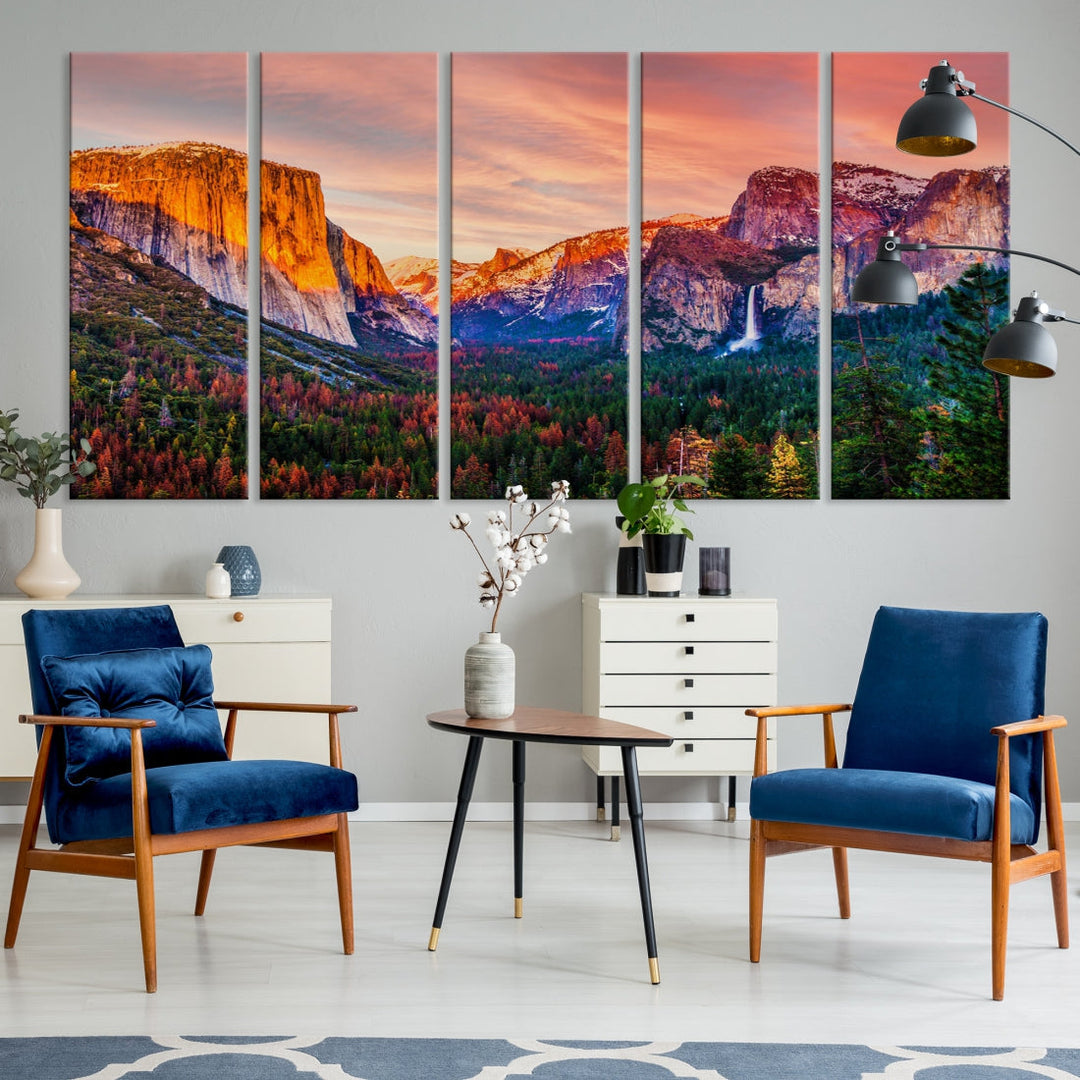 Amazing Yosemite National Park Landscape Canvas Wall Art Print Nature Artwork