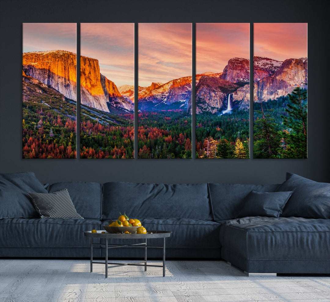 Amazing Yosemite National Park Landscape Canvas Wall Art Print Nature Artwork