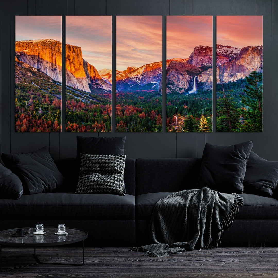 Amazing Yosemite National Park Landscape Canvas Wall Art Print Nature Artwork