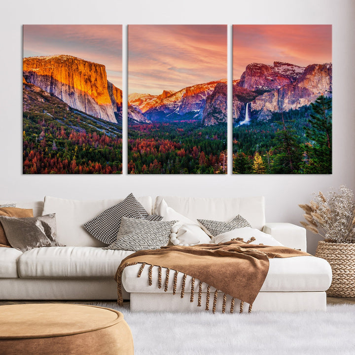 Amazing Yosemite National Park Landscape Canvas Wall Art Print Nature Artwork