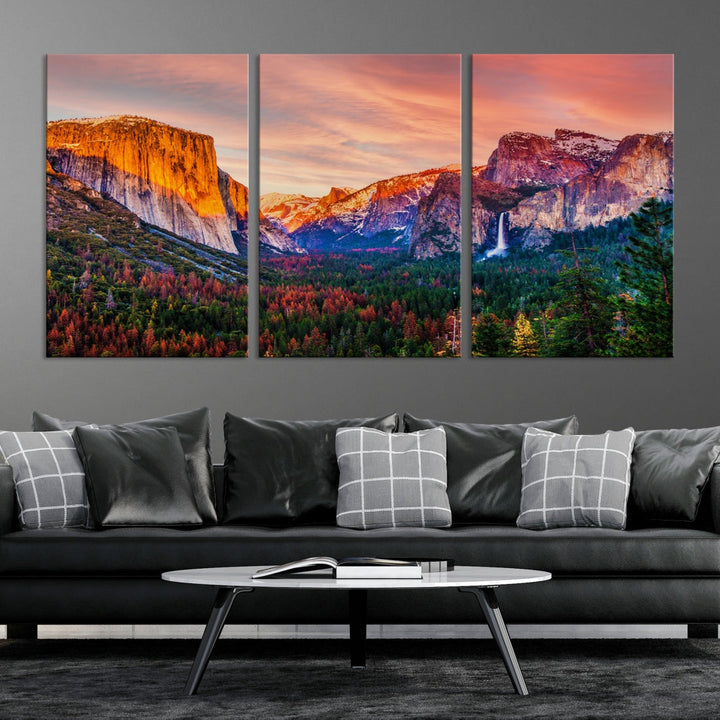 Amazing Yosemite National Park Landscape Canvas Wall Art Print Nature Artwork