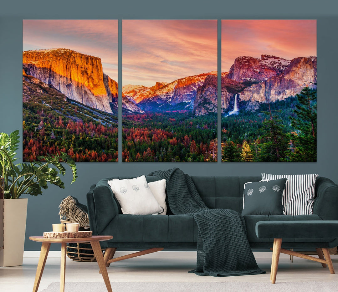 Amazing Yosemite National Park Landscape Canvas Wall Art Print Nature Artwork