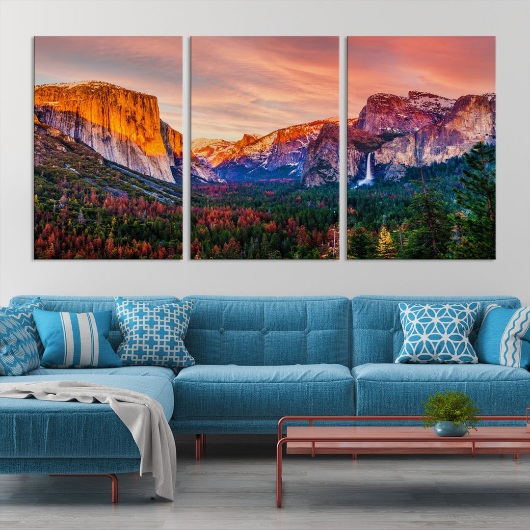 Amazing Yosemite National Park Landscape Canvas Wall Art Print Nature Artwork