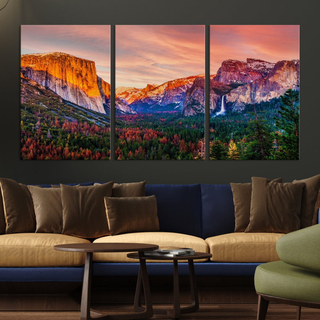 Amazing Yosemite National Park Landscape Canvas Wall Art Print Nature Artwork