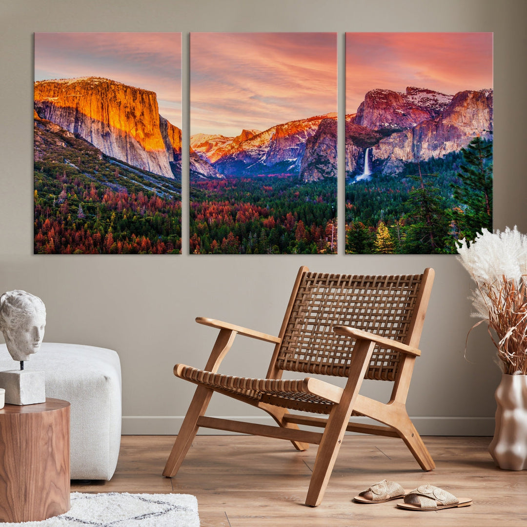 Amazing Yosemite National Park Landscape Canvas Wall Art Print Nature Artwork