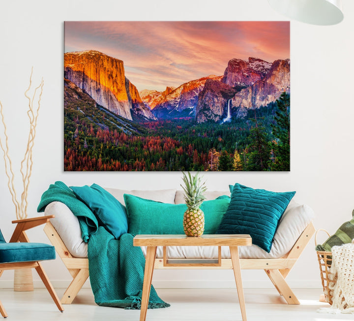 Amazing Yosemite National Park Landscape Canvas Wall Art Print Nature Artwork