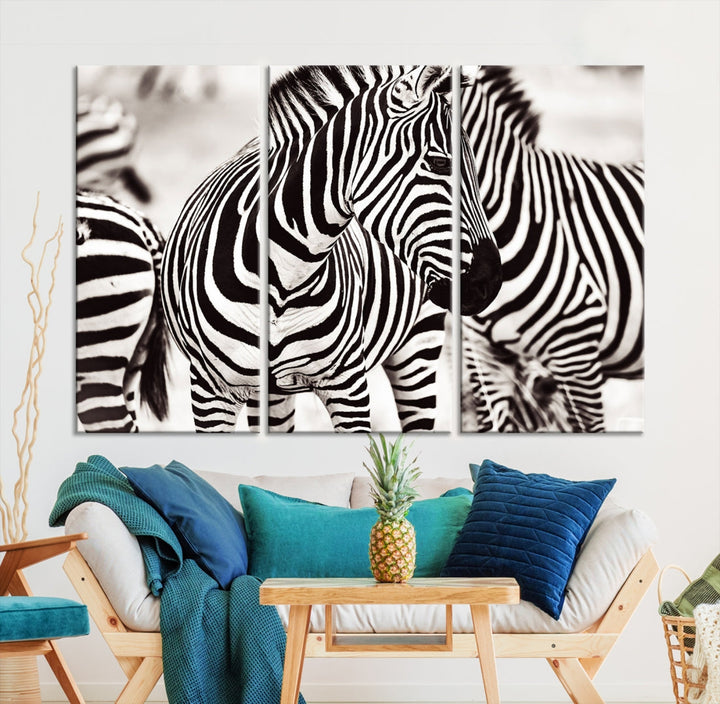 Amazing Zebra Photography Art Canvas Wall Art Africa Animal Print