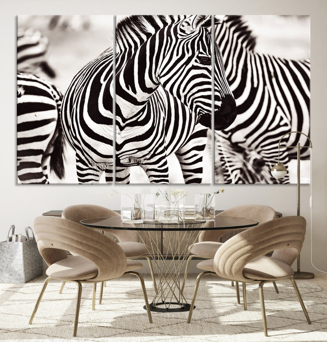 Amazing Zebra Photography Art Canvas Wall Art Africa Animal Print