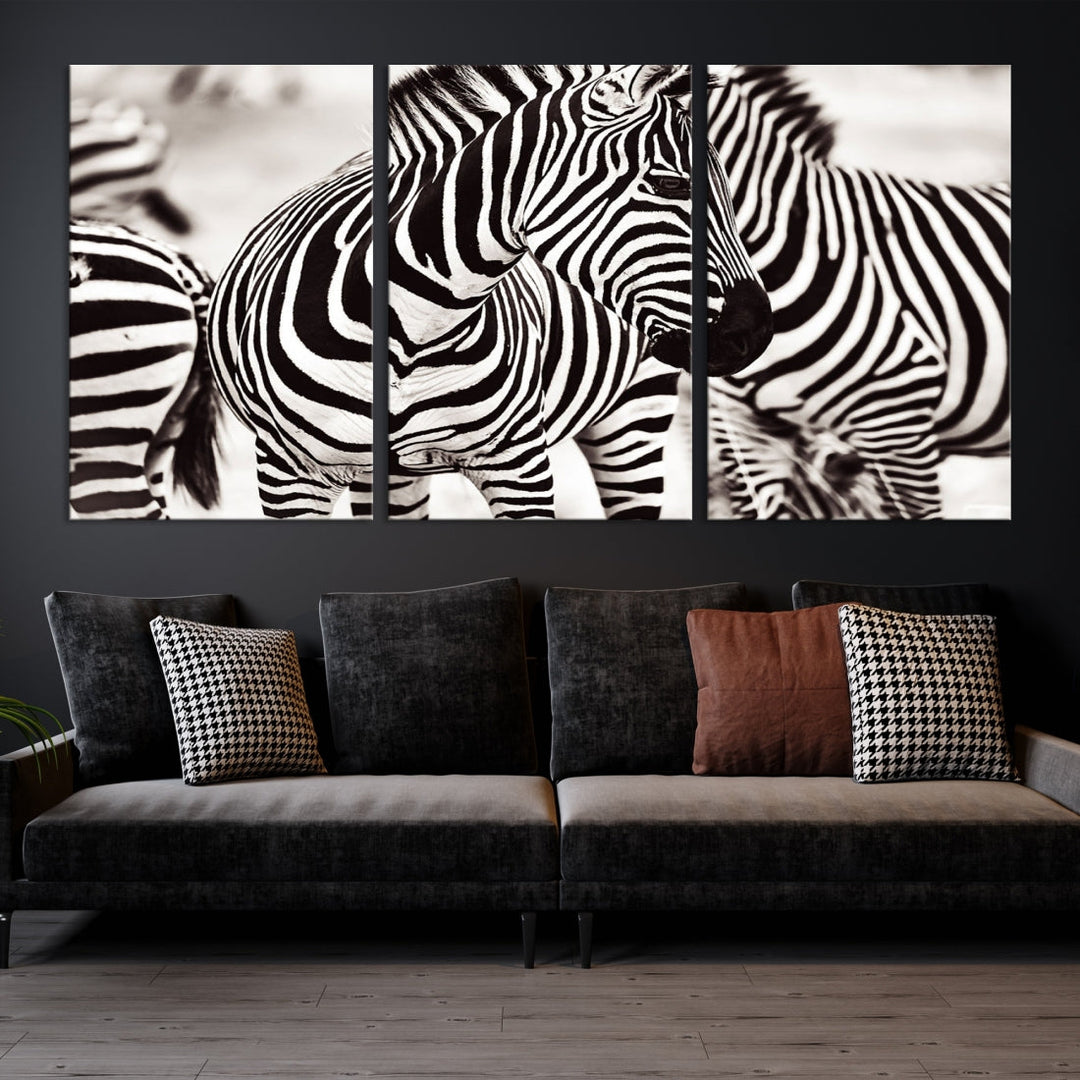 Amazing Zebra Photography Art Canvas Wall Art Africa Animal Print