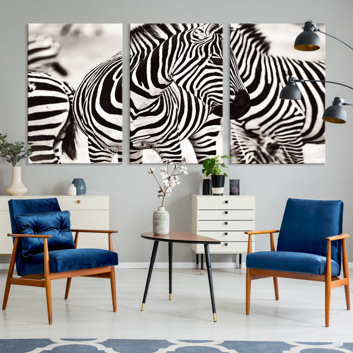 Amazing Zebra Photography Art Canvas Wall Art Africa Animal Print