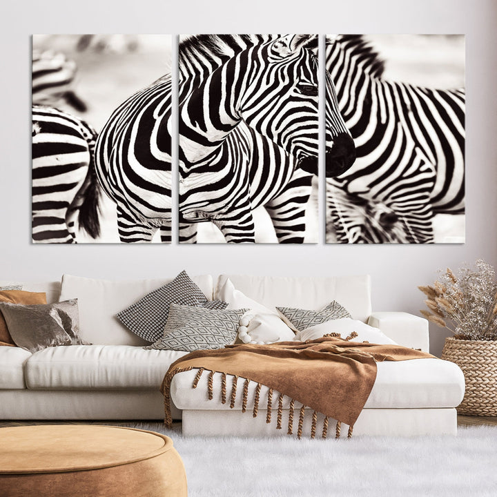 Amazing Zebra Photography Art Canvas Wall Art Africa Animal Print