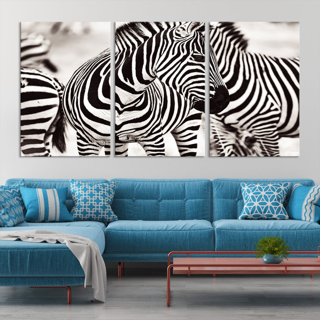 Amazing Zebra Photography Art Canvas Wall Art Africa Animal Print