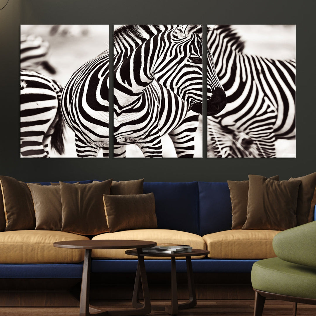 Amazing Zebra Photography Art Canvas Wall Art Africa Animal Print