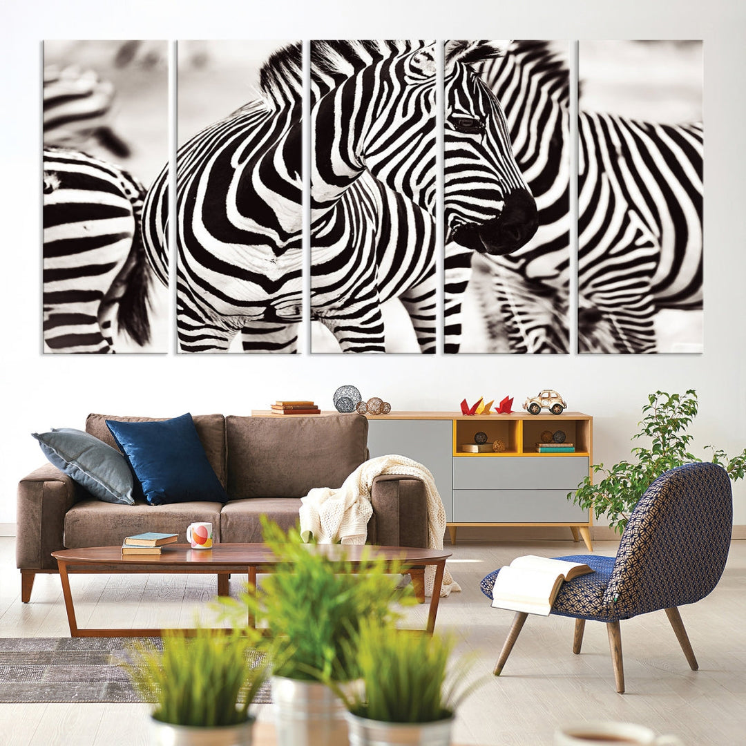 Amazing Zebra Photography Art Canvas Wall Art Africa Animal Print