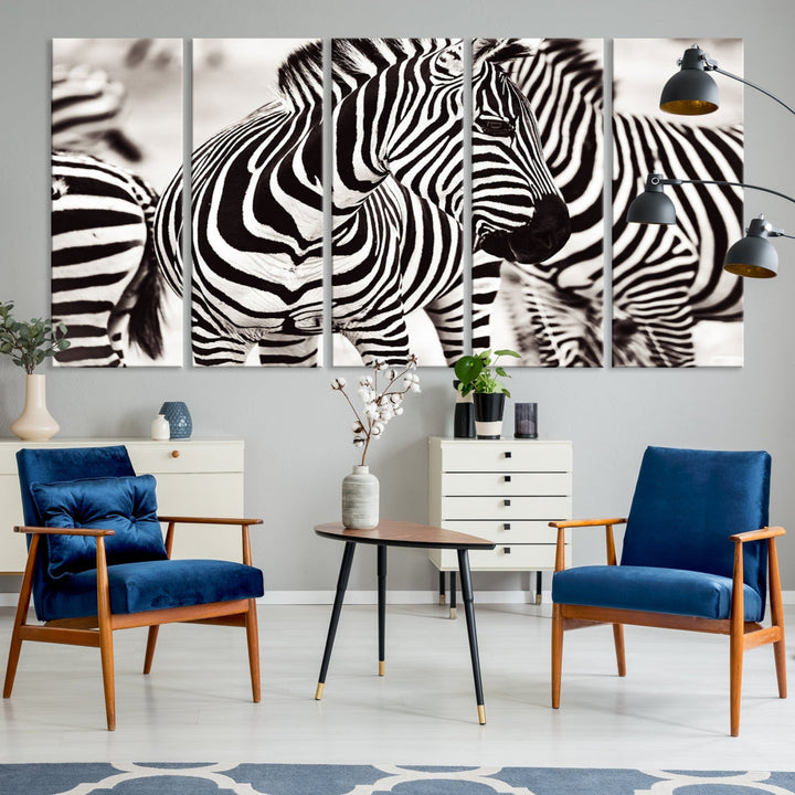 Amazing Zebra Photography Art Canvas Wall Art Africa Animal Print