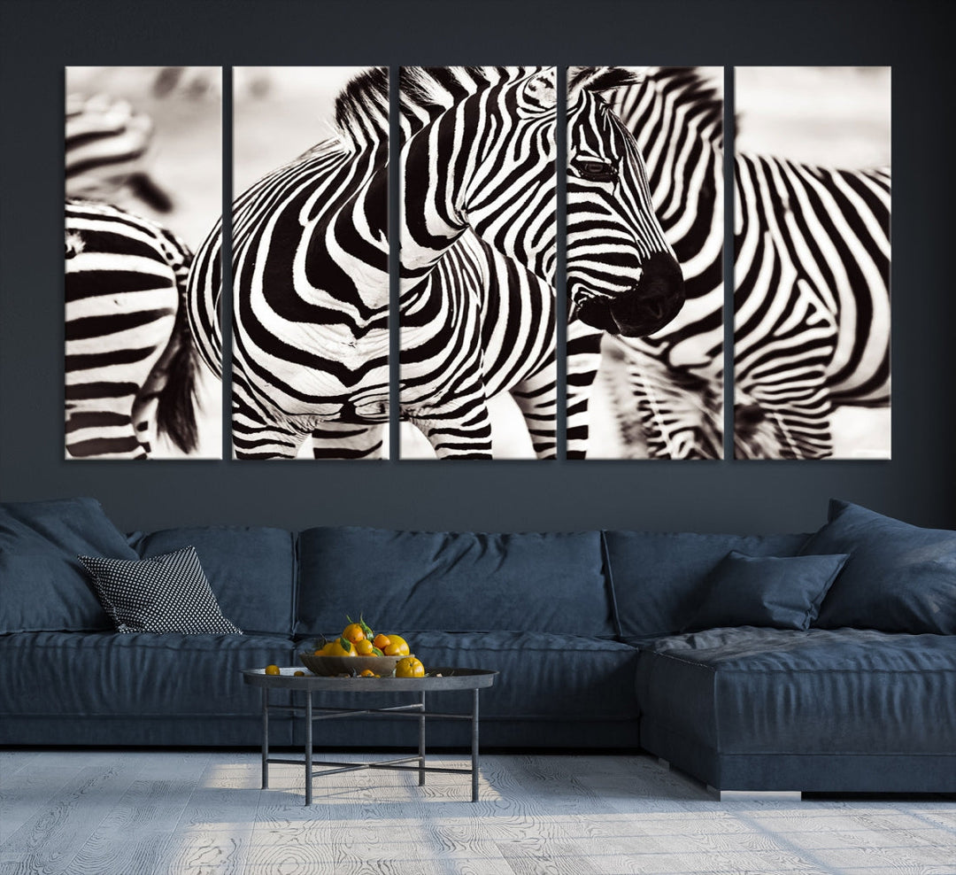 Amazing Zebra Photography Art Canvas Wall Art Africa Animal Print