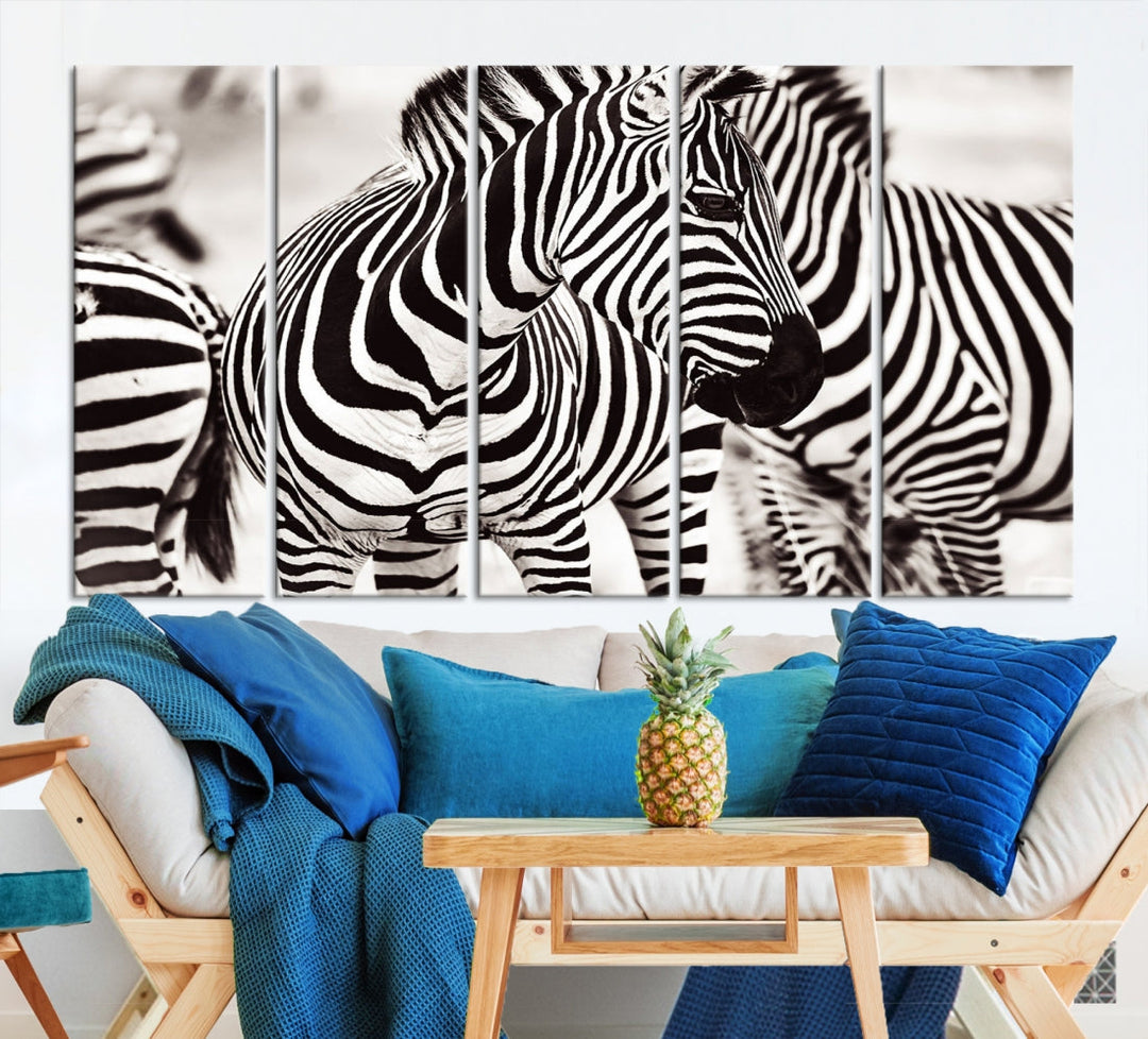 Amazing Zebra Photography Art Canvas Wall Art Africa Animal Print