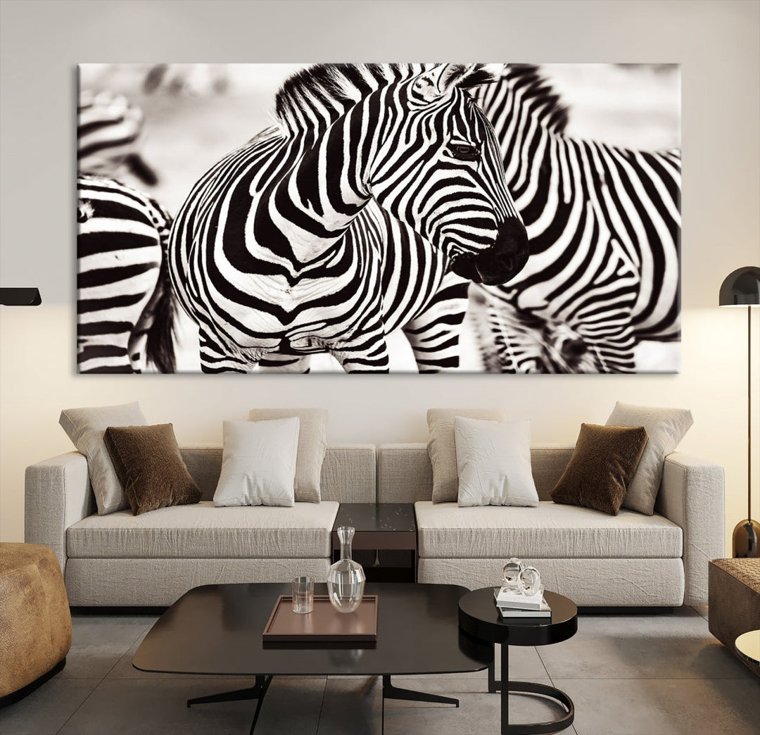 Amazing Zebra Photography Art Canvas Wall Art Africa Animal Print