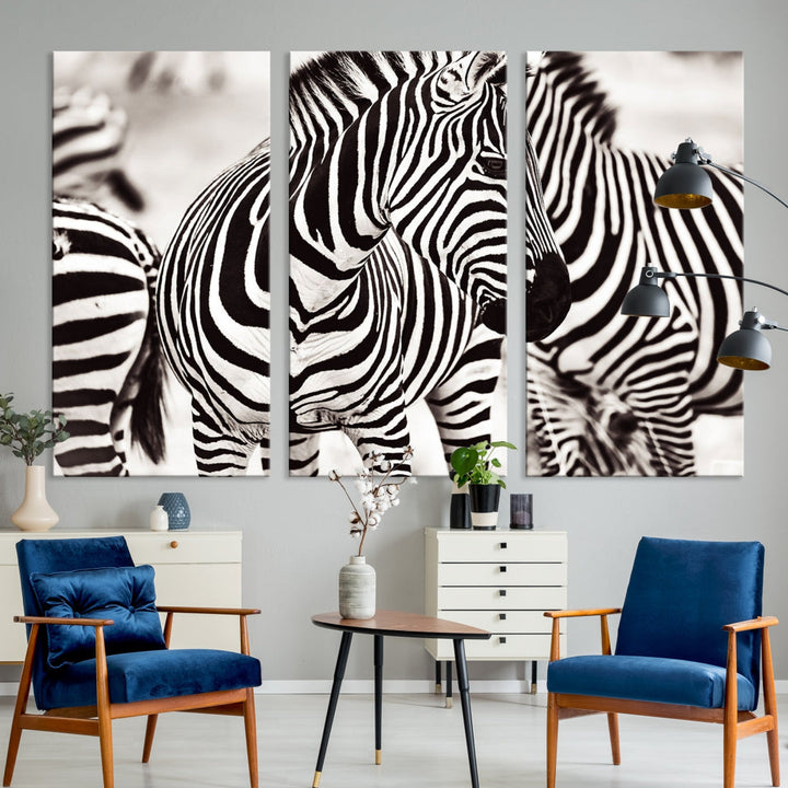 Amazing Zebra Photography Art Canvas Wall Art Africa Animal Print