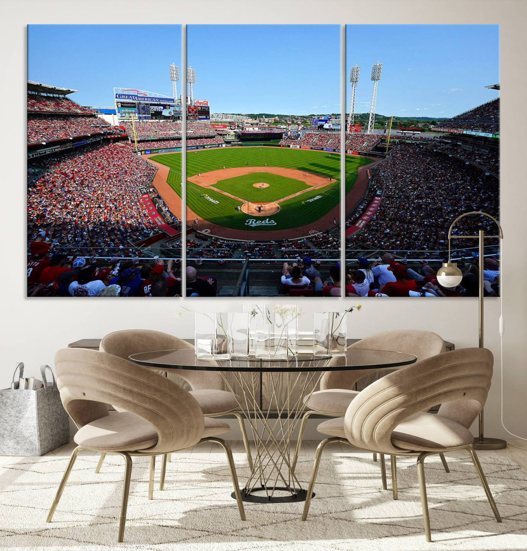 American Ball Park Cincinnati Reds Stadium Wall Art Canvas Print